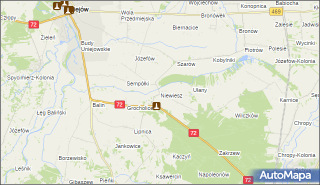 mapa Niewiesz, Niewiesz na mapie Targeo