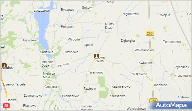 mapa Nowa Wieś gmina Piotrków Kujawski, Nowa Wieś gmina Piotrków Kujawski na mapie Targeo