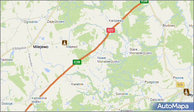 mapa Nowe Monasterzysko, Nowe Monasterzysko na mapie Targeo
