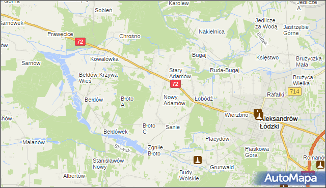 mapa Nowy Adamów, Nowy Adamów na mapie Targeo