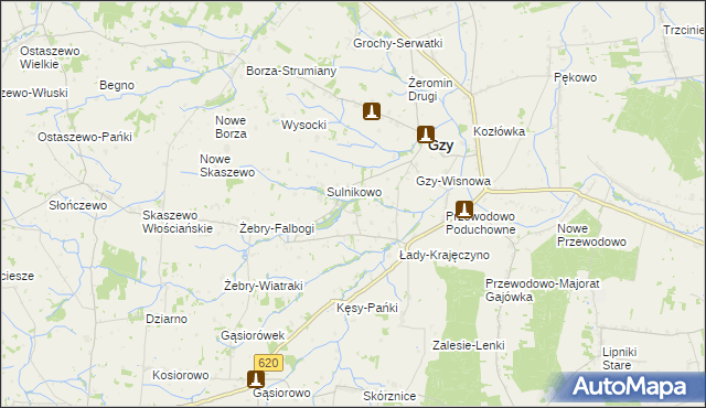 mapa Ołdaki gmina Gzy, Ołdaki gmina Gzy na mapie Targeo