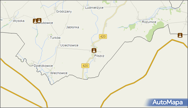 mapa Pilszcz, Pilszcz na mapie Targeo