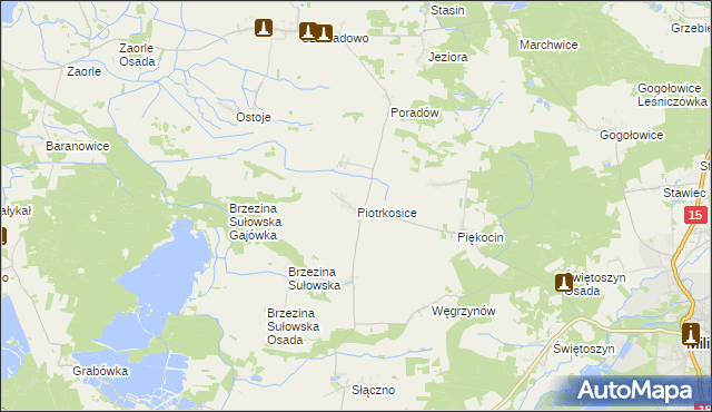 mapa Piotrkosice, Piotrkosice na mapie Targeo