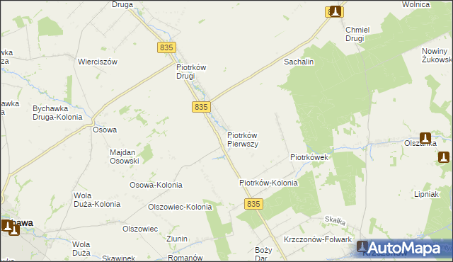 mapa Piotrków Pierwszy, Piotrków Pierwszy na mapie Targeo