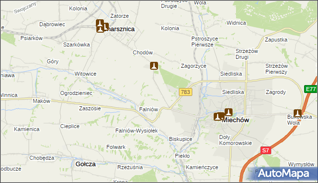 mapa Podmiejska Wola, Podmiejska Wola na mapie Targeo
