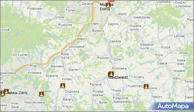 mapa Podobin, Podobin na mapie Targeo