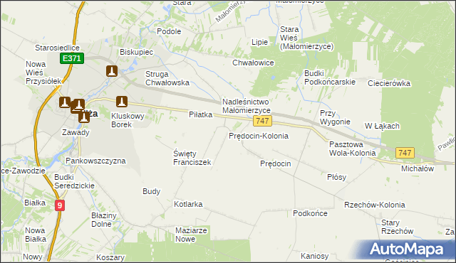 mapa Prędocin-Kolonia, Prędocin-Kolonia na mapie Targeo