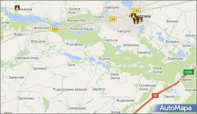 mapa Promno, Promno na mapie Targeo