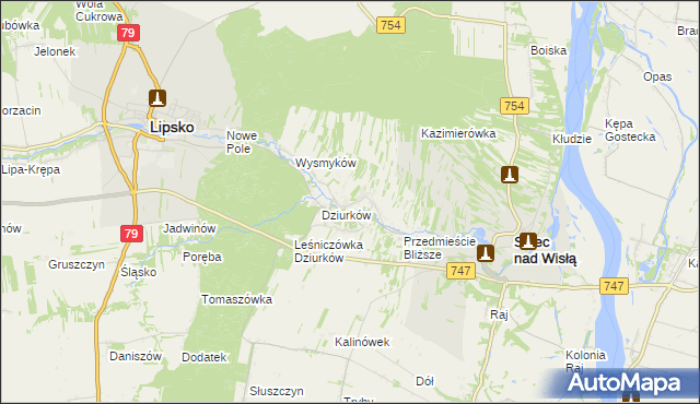 mapa Przedmieście Dalsze, Przedmieście Dalsze na mapie Targeo