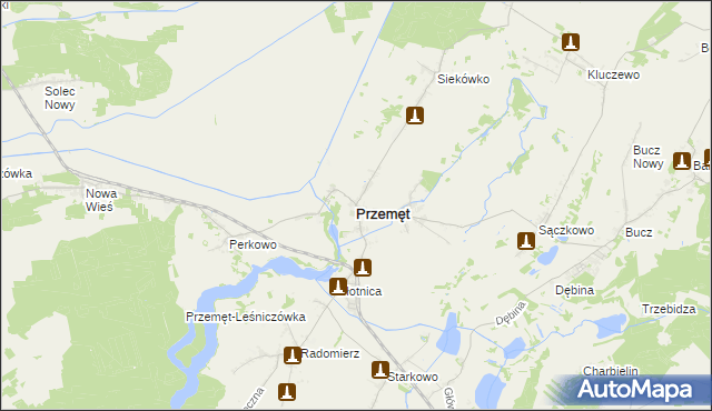 mapa Przemęt, Przemęt na mapie Targeo