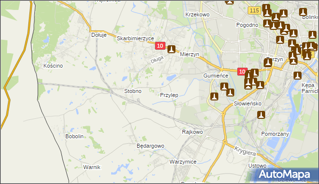 mapa Przylep, Przylep na mapie Targeo
