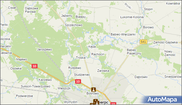 mapa Rachocin, Rachocin na mapie Targeo