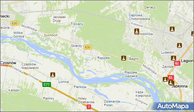 mapa Rajszew, Rajszew na mapie Targeo