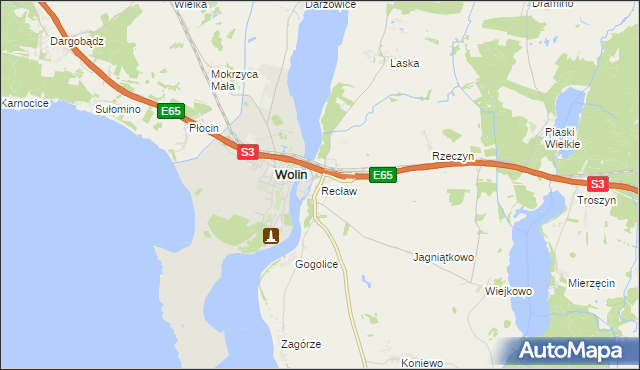 mapa Recław, Recław na mapie Targeo