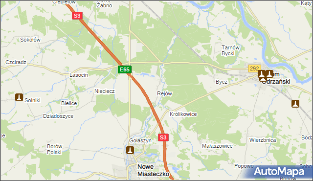 mapa Rejów, Rejów na mapie Targeo
