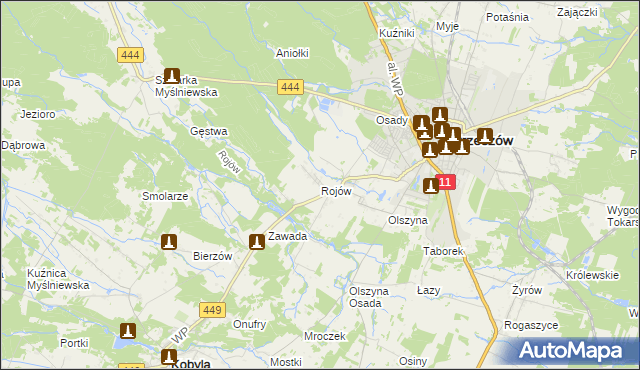 mapa Rojów, Rojów na mapie Targeo