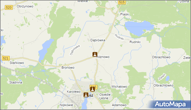 mapa Różnowo gmina Susz, Różnowo gmina Susz na mapie Targeo