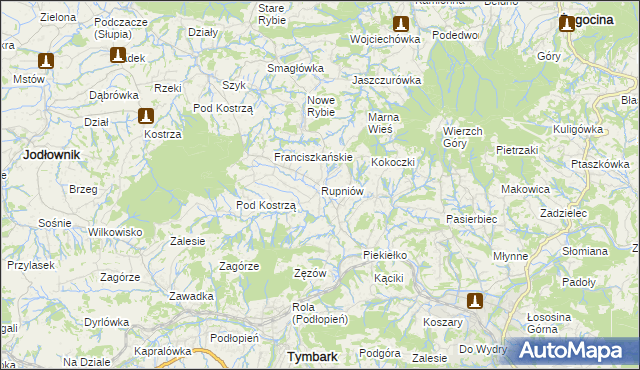 mapa Rupniów, Rupniów na mapie Targeo