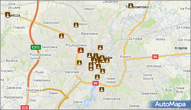 mapa Rzeszów, Rzeszów na mapie Targeo