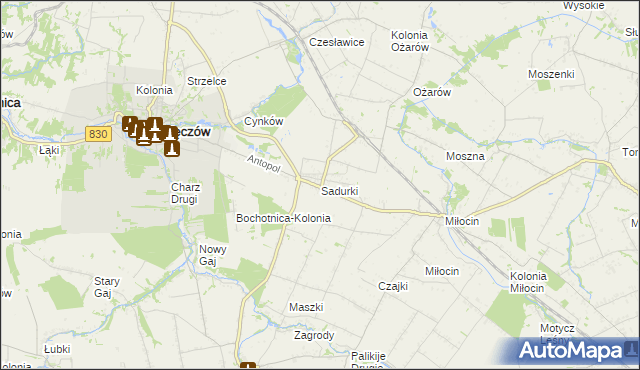 mapa Sadurki, Sadurki na mapie Targeo