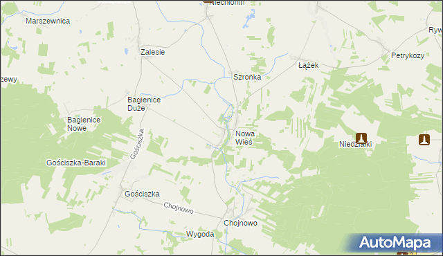 mapa Sarnowo gmina Kuczbork-Osada, Sarnowo gmina Kuczbork-Osada na mapie Targeo