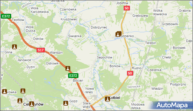 mapa Sępochów, Sępochów na mapie Targeo