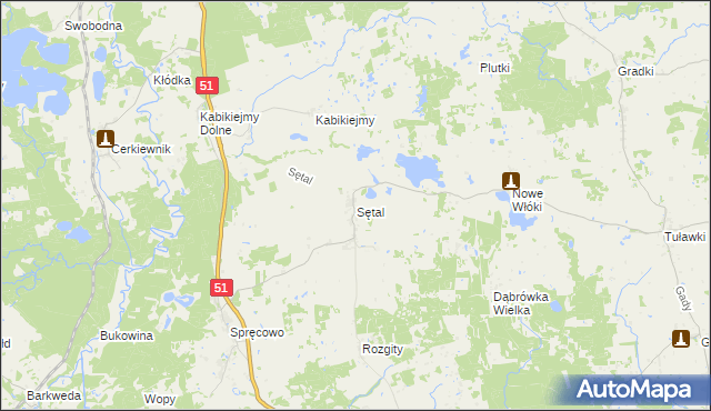 mapa Sętal, Sętal na mapie Targeo