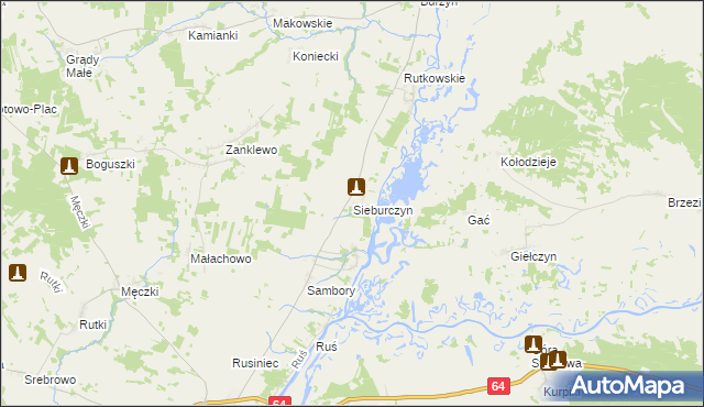 mapa Sieburczyn, Sieburczyn na mapie Targeo