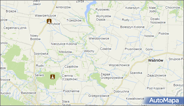 mapa Skały gmina Nowa Słupia, Skały gmina Nowa Słupia na mapie Targeo