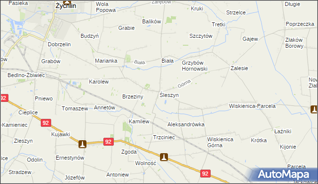 mapa Śleszyn, Śleszyn na mapie Targeo