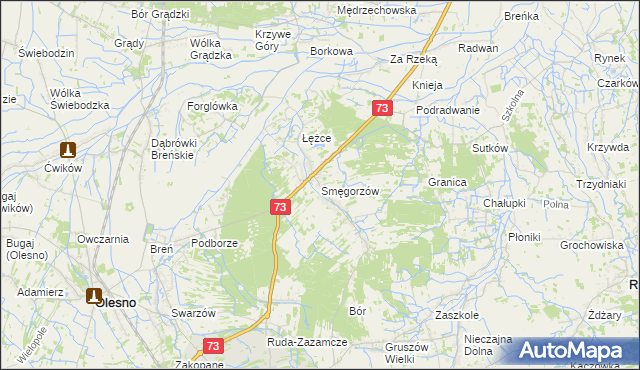 mapa Smęgorzów, Smęgorzów na mapie Targeo