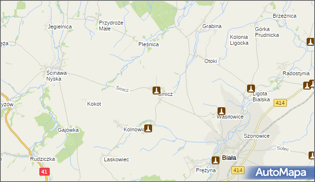 mapa Śmicz, Śmicz na mapie Targeo