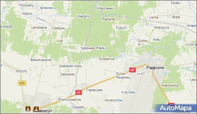 mapa Smolarnia gmina Siemkowice, Smolarnia gmina Siemkowice na mapie Targeo