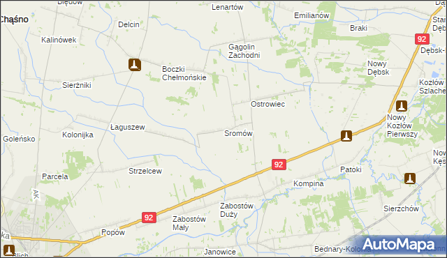 mapa Sromów, Sromów na mapie Targeo