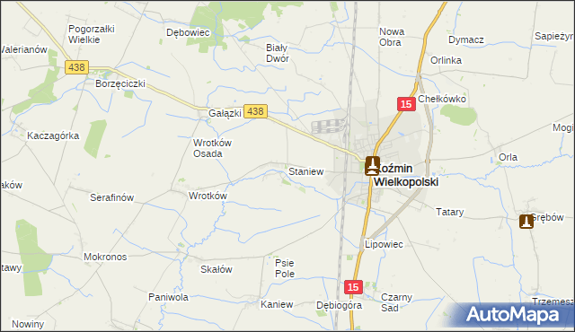 mapa Staniew, Staniew na mapie Targeo