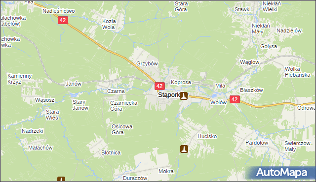 mapa Stąporków, Stąporków na mapie Targeo