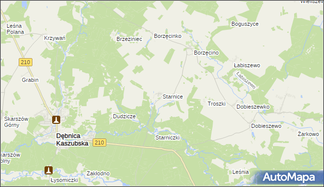 mapa Starnice, Starnice na mapie Targeo