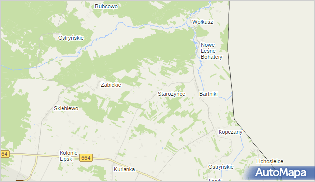 mapa Starożyńce, Starożyńce na mapie Targeo