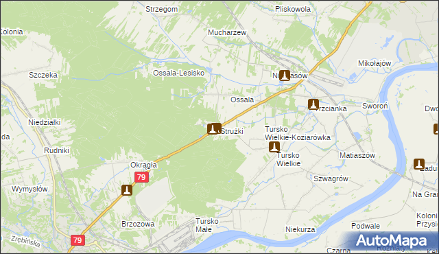 mapa Strużki, Strużki na mapie Targeo