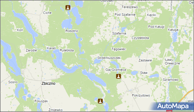 mapa Strzemiuszczek, Strzemiuszczek na mapie Targeo