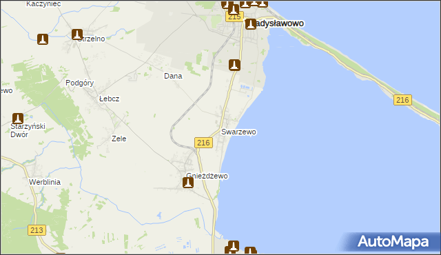 mapa Swarzewo, Swarzewo na mapie Targeo