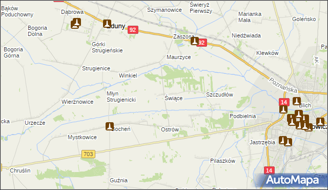 mapa Świące, Świące na mapie Targeo