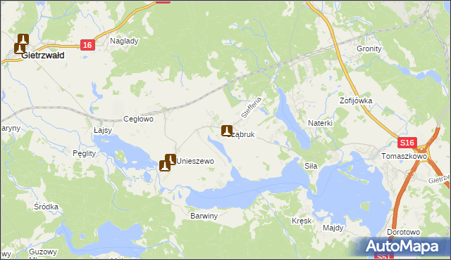 mapa Sząbruk, Sząbruk na mapie Targeo