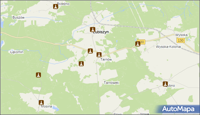 mapa Tarnów gmina Lubiszyn, Tarnów gmina Lubiszyn na mapie Targeo