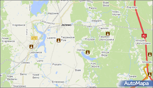 mapa Taszewko, Taszewko na mapie Targeo