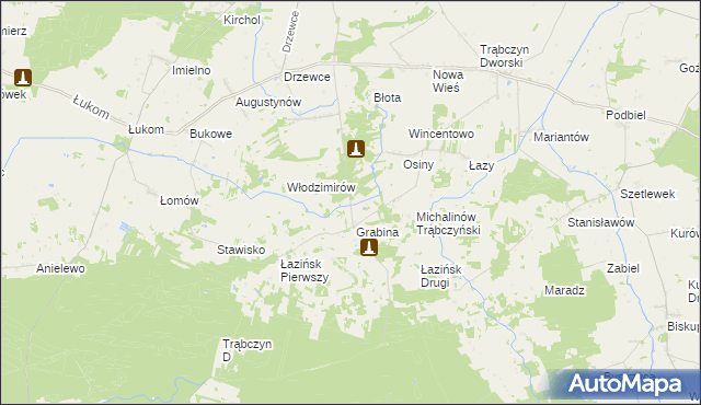 mapa Trąbczyn B, Trąbczyn B na mapie Targeo