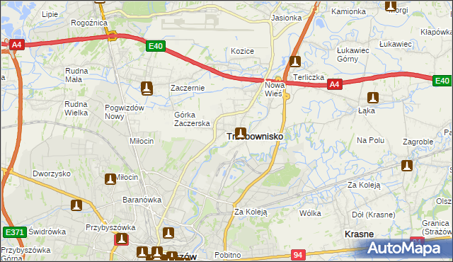 mapa Trzebownisko, Trzebownisko na mapie Targeo