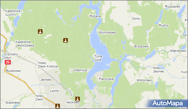 mapa Tylna Góra, Tylna Góra na mapie Targeo