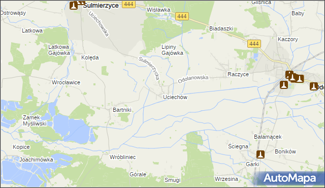 mapa Uciechów gmina Odolanów, Uciechów gmina Odolanów na mapie Targeo