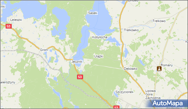 mapa Ulążki, Ulążki na mapie Targeo